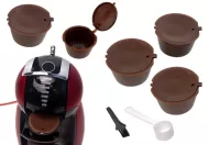 5 db újrafelhasználható Dolce Gusto kapszula készlet kávéhoz és teához - barna